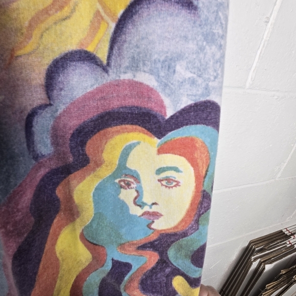 Vtg Lucky Brand Wide Leg Peace Love Printed Sweatpants Rare Htf - Picture 9 of 12